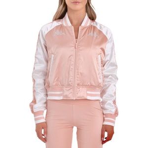 Juicy Couture X KAPPA satin rhinestone crystal bomber jacket